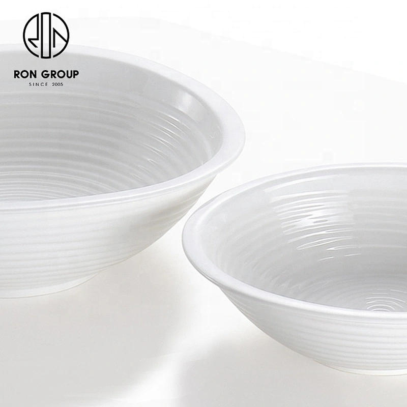 Factory Make Exquisite 9 Inch White Irregular Bowl  For Restaurants
