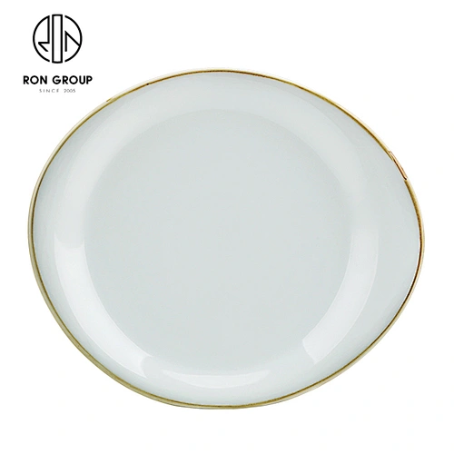 Wholesale Hotel Restaurant Classic Ceramic White Porcelain Random Plate