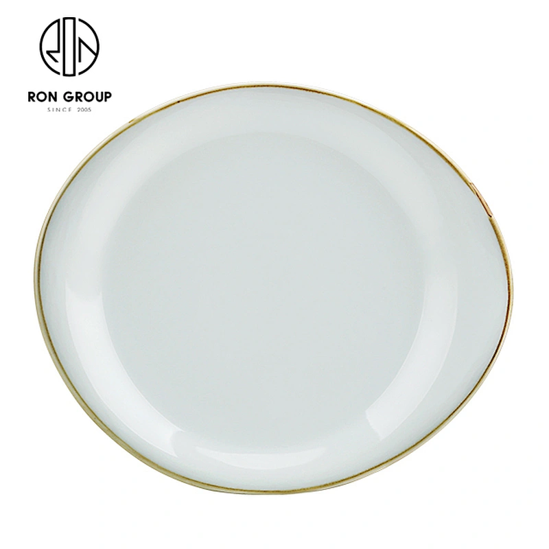 Wholesale Hotel Restaurant Classic Ceramic White Porcelain Random Plate