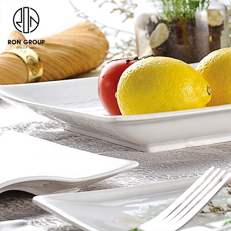 Hot Sell Exquisite White Ceramic Muskmelon Bowl For Restaurant