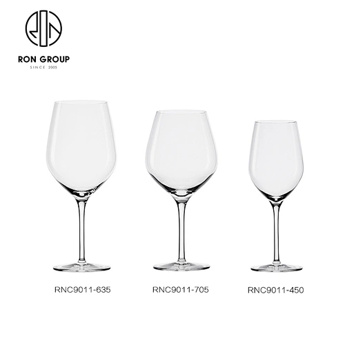 Custom 705ML Capacity Lead-Free Crystal Burgundy White Wine Glasses