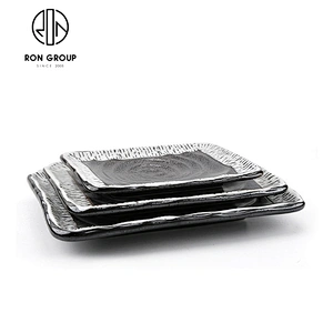 9 Inch Ceramics Classical Rectangular Dinner Plate For Restaurant