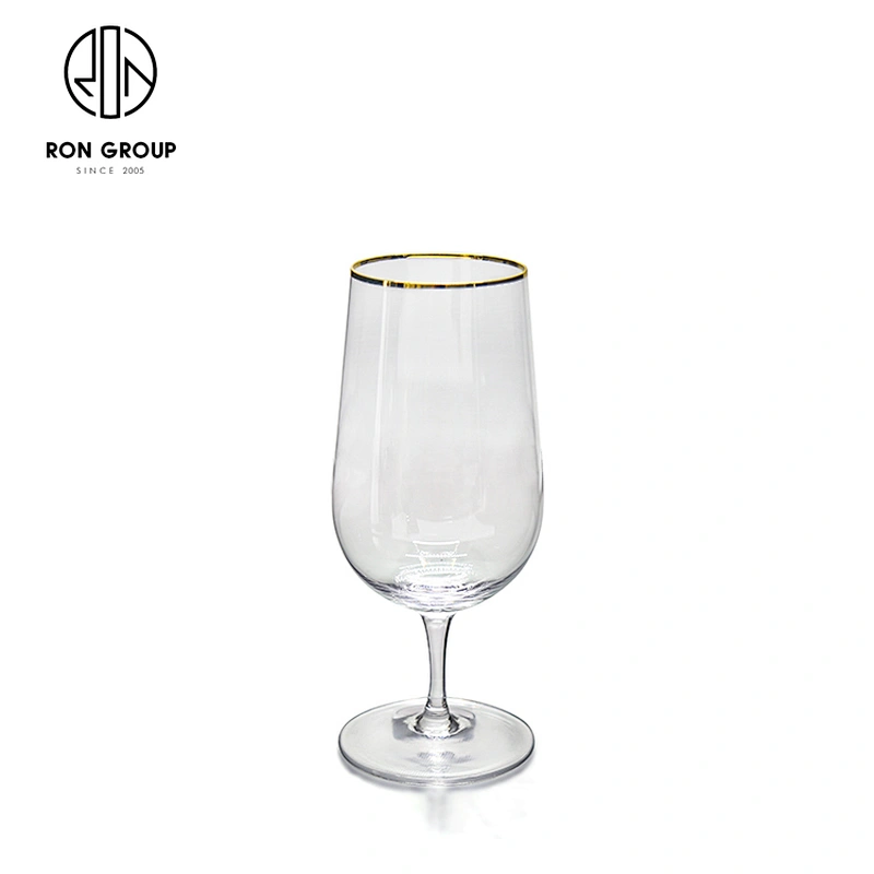 Hot Selling Wedding Use Toasting Drinkware Gold Rim Red Wine Glass