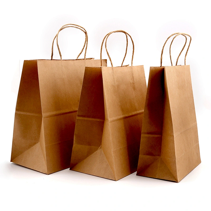 Eco Friendly Shopping Packaging Portable Kraft Custom Paper Bag