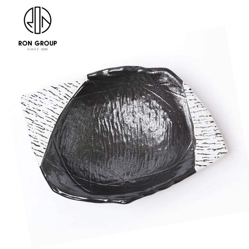 Modern Japanese Ceramics Dishes Irregular Ceramic Plate For Restaurant