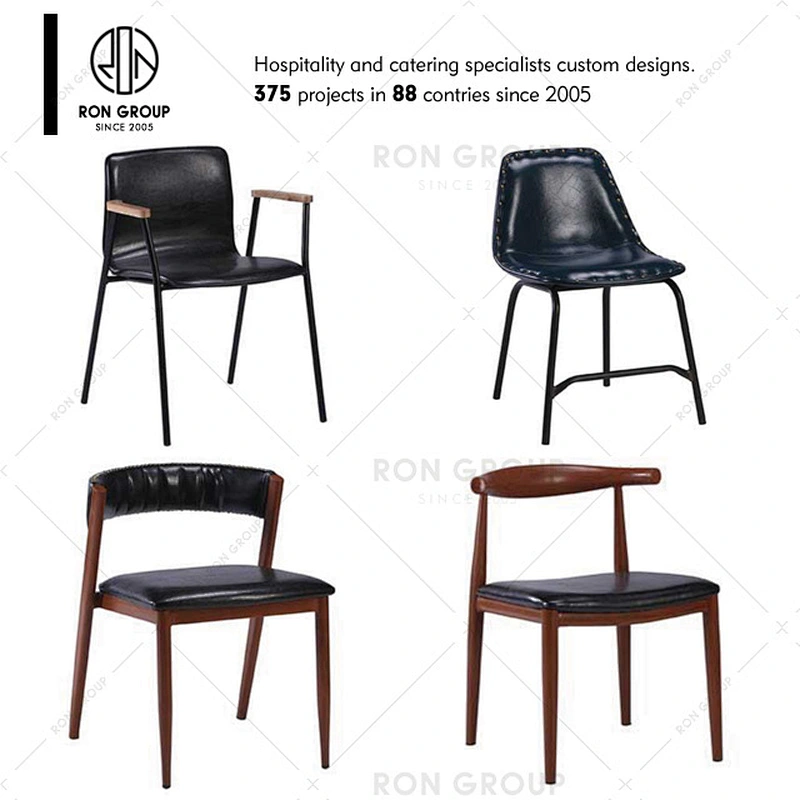 Wholesale Restaurant Iron Dinning Chair With Fabric Seat