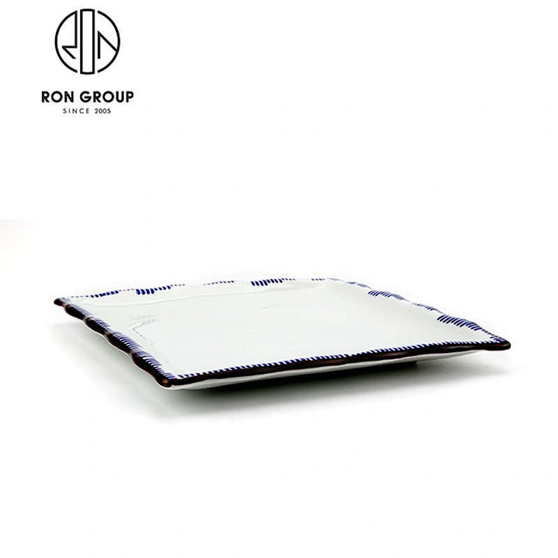 Wholesale Restaurant Porcelain Square Shape Flat Plate