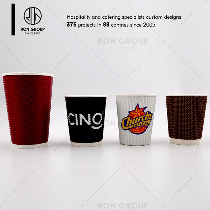 Restaurant coffee shop disposable custom printed compostable pla ice cream paper cup