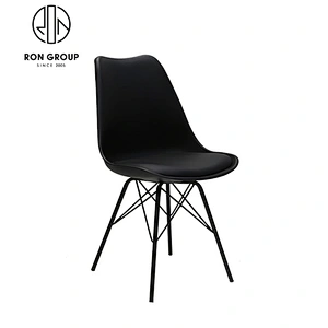 Restaurant Coffee Shop Black Dining Plastic Chair