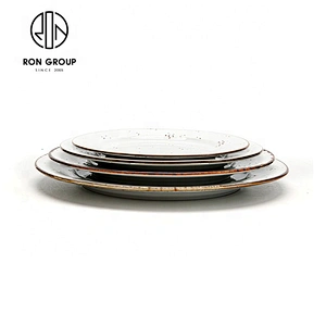 Good Quality Flat Round Lightweight Restaurant Dinner Snack Plate