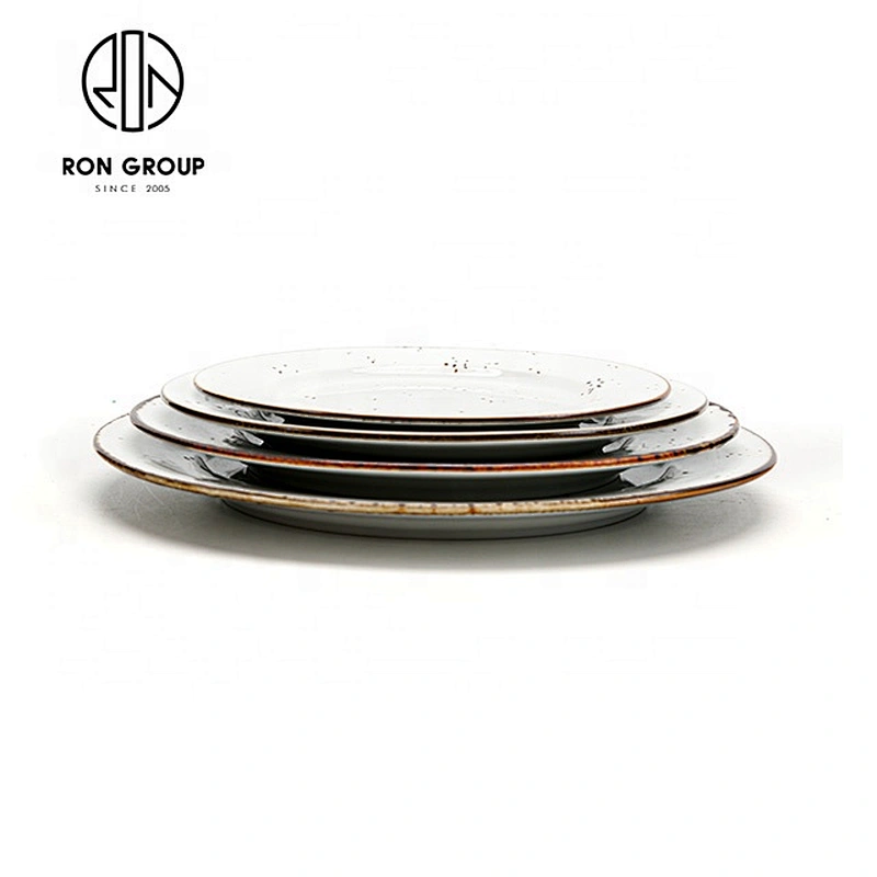 Good Quality Flat Round Lightweight Restaurant Dinner Snack Plate