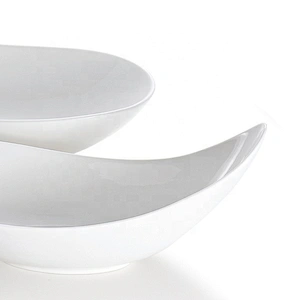 2020 Well Designed White Ceramic Angle Bowl With Wholesale Price