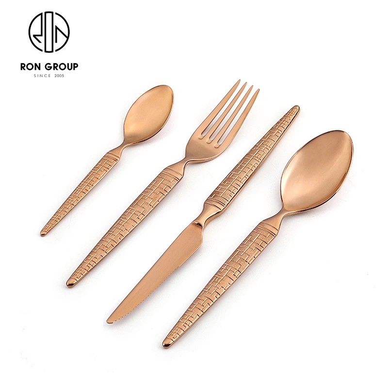 5 Star Hotel Restaurant Stainless Steel Elegant Cutlery Flatware Set Tableware