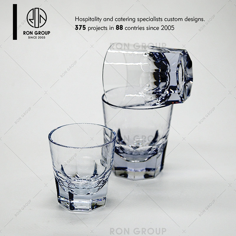 High Quality Reusable Kitchen Drinkware Water Cup Clear Rock Plastic Cups