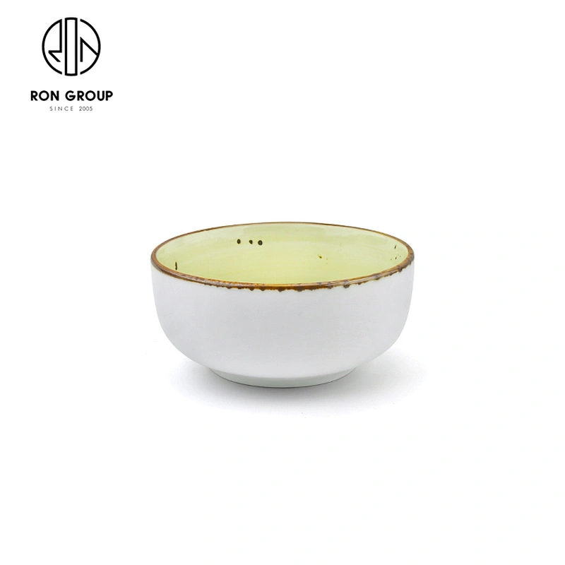 Western Restaurant Hotel Porcelain Rice Soup Salad Round Bowl