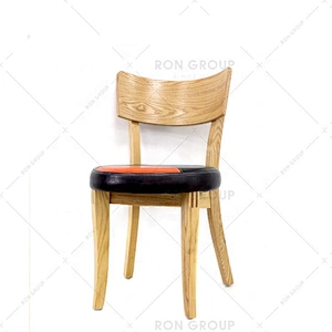 2019 New Design Restaurant Color Cushion Dining Chair With Wood Legs