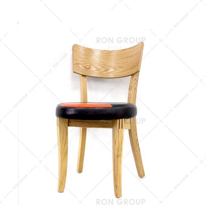 2019 New Design Restaurant Color Cushion Dining Chair With Wood Legs