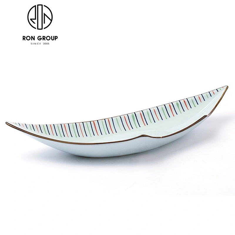 Japanese Style Special Design Ceramic Dinner Plate For Restaurant