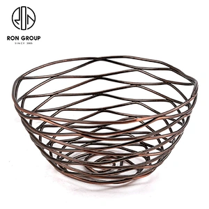 Accept Customization Restaurant Accessories Bronzed Small Size Bread Basket