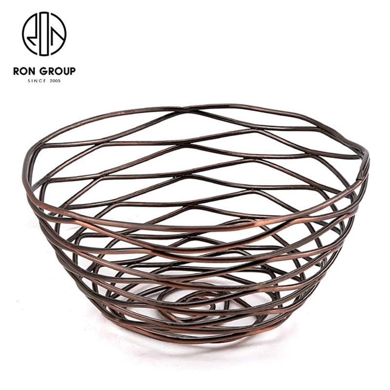 Accept Customization Restaurant Accessories Bronzed Small Size Bread Basket