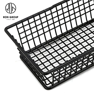 Hot Selling Black Metal Iron Wire Kitchen Accessories Black Rectangle Chips Basket