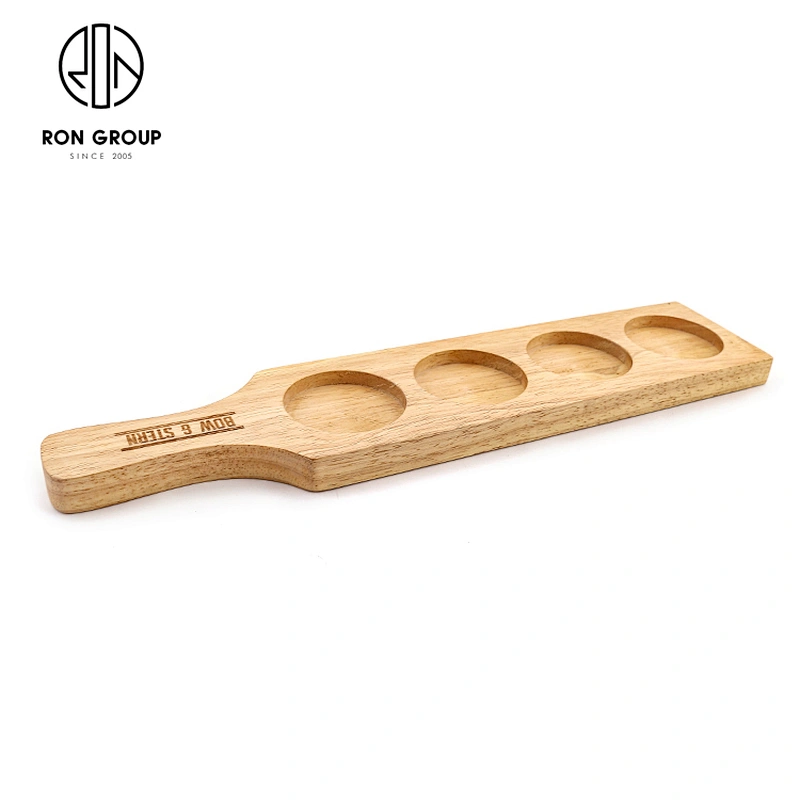 Restaurant Custom Logo Stackable Round Shape Wood Pizza Serving Trays
