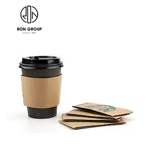 Wholesale Restaurant Coffee Shop Custom Logo Coffee Paper Cup Sleeve