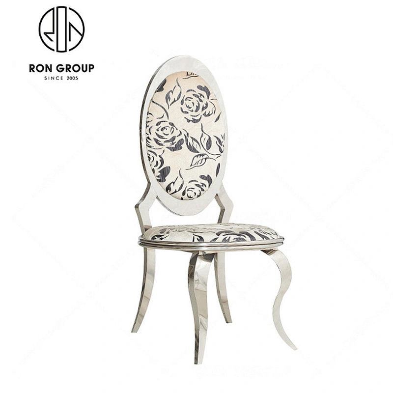 stainless steel rose gold pu cushion dining chairs for sale