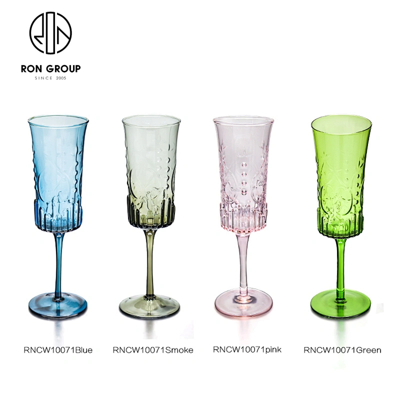 Best Selling Wedding Drinkware Crystal Grey/Blue/Pink Champagne Glass