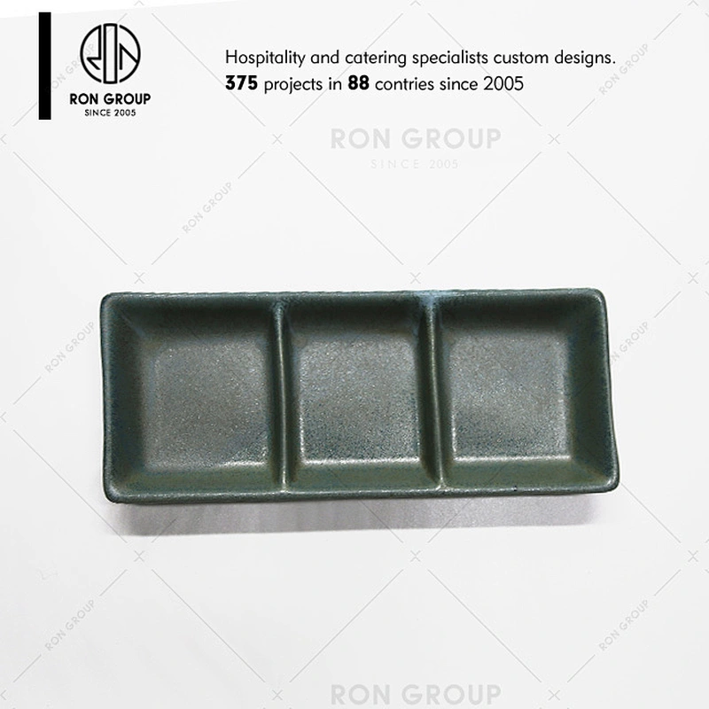 Green Round Dinner Plate For Restaurant