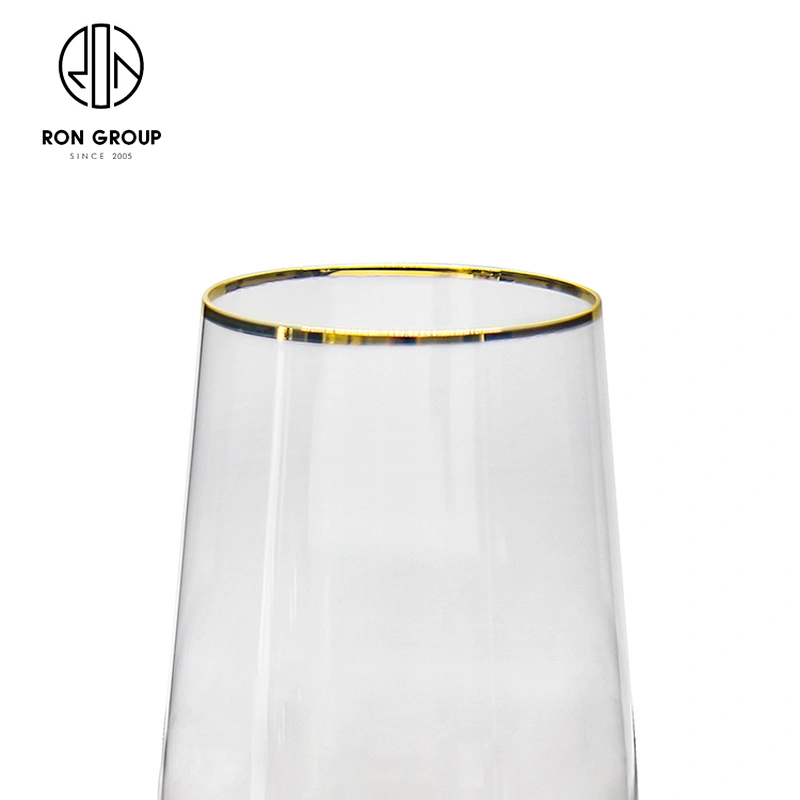 Hot Selling Wedding Use Toasting Drinkware Gold Rim Red Wine Glass