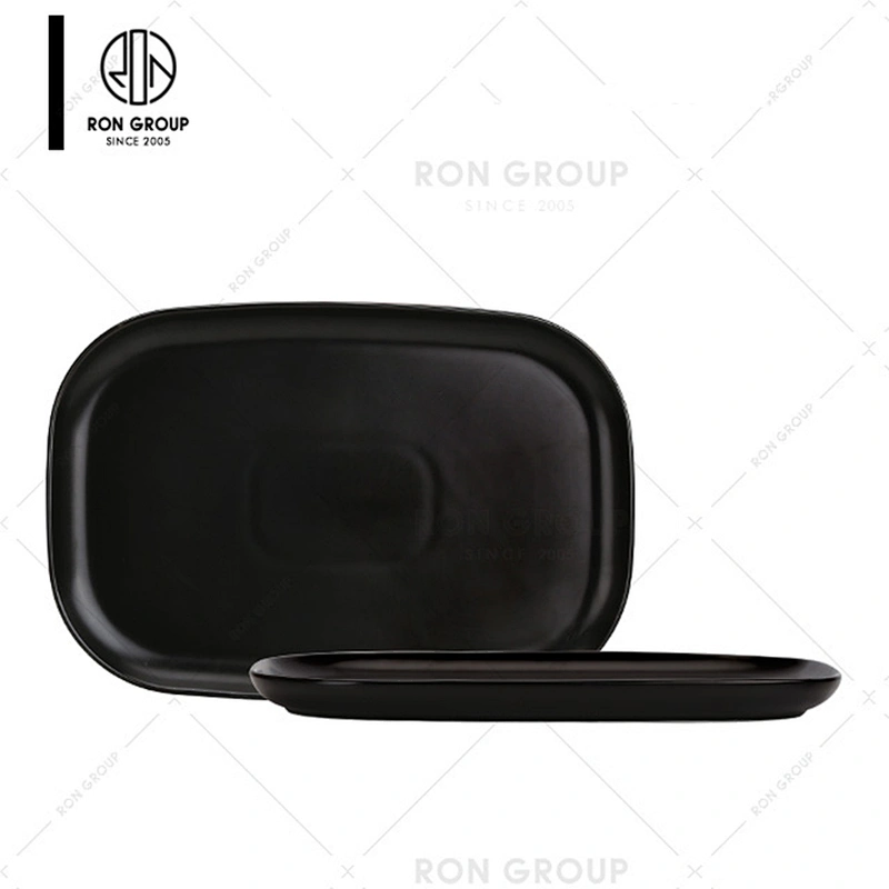 Black Binaural Restaurant Convenient Dinner Soup Bowls