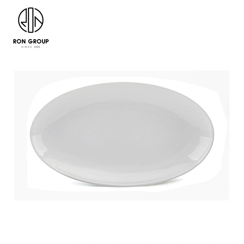 Restaurant Kitchen Use High Quality Design Ceramic Porcelain Fish Dinner Plate