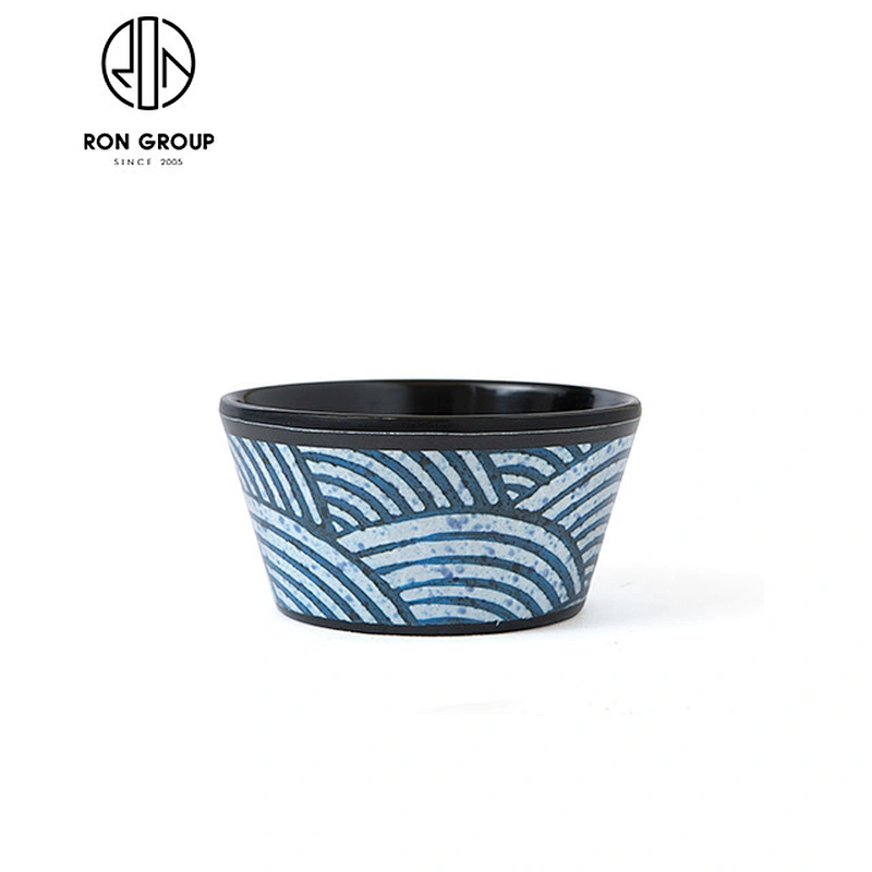 Wholesale ceramic square footed round bowls for restaurant