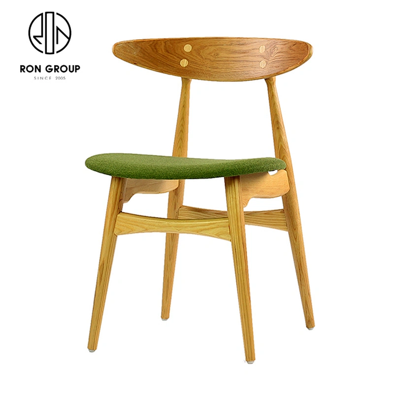 Nordic Simple Restaurant Coffee Solid Wooden Casual Dining Chair