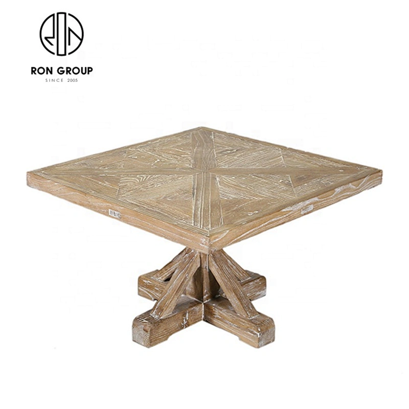 Modern Customized Square Portable Black Feet Parquet Table