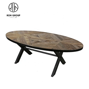 Commercial Good Quality Metal X Shape Cross Leg Parquet Dining Table