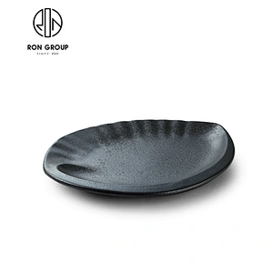 Wholesale matte black restaurant square plate