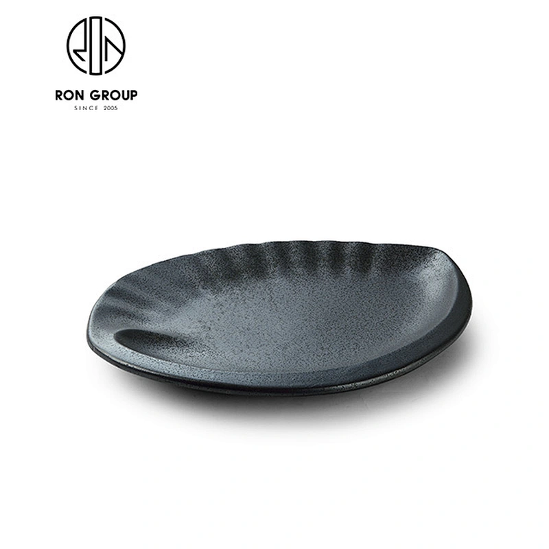 Wholesale matte black restaurant square plate