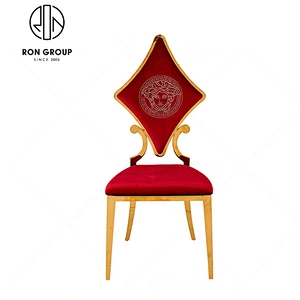 Luxury gold stainless steel banquet wedding event chair