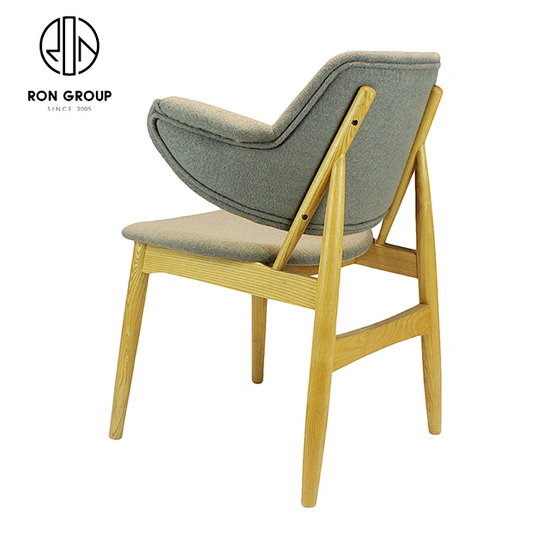 Modern White Ash Wooden Restaurant Leisure Soft Cane Dining Chair