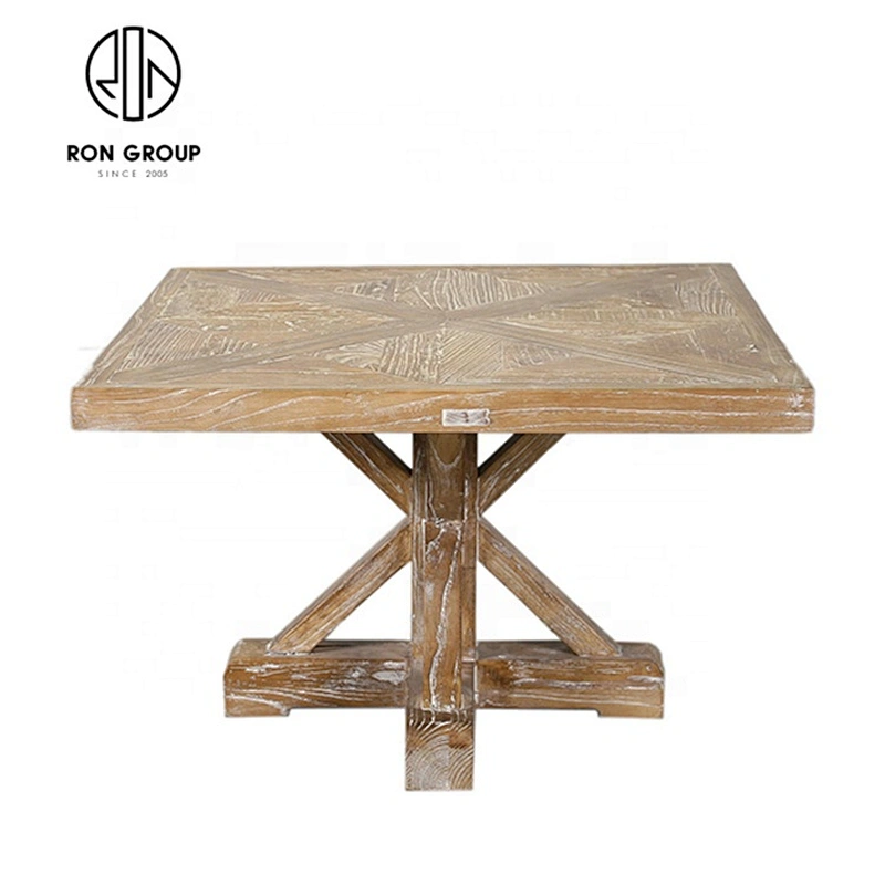 Modern Customized Square Portable Black Feet Parquet Table