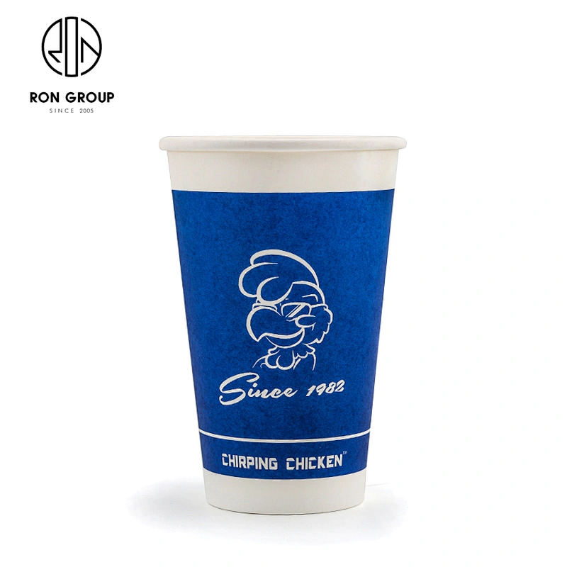 Wholesale Restaurant Food Grade Paper Double Wall Takeaway Coffee Cups