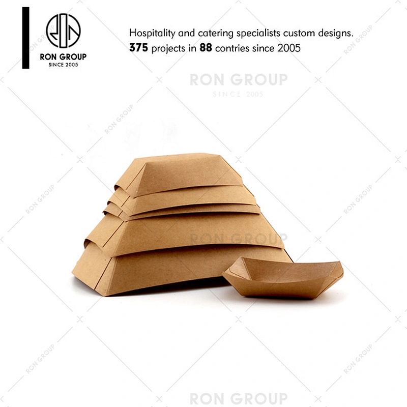 Custom restaurant take away disposable kraft paper food container