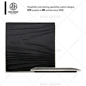 Custom Design Japanese Style Portable Restaurant Wood Grain Plate