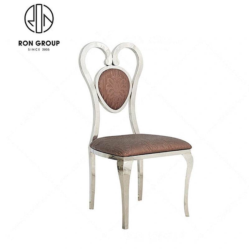 Luxury Metal Legs Leather Stainless Steel Wedding Chairs