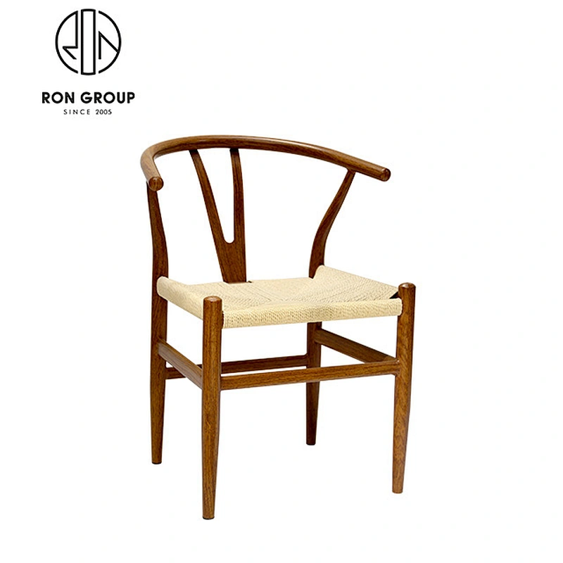 Wholesale Coffee Shop Metal Dining Chair With Rope Seat