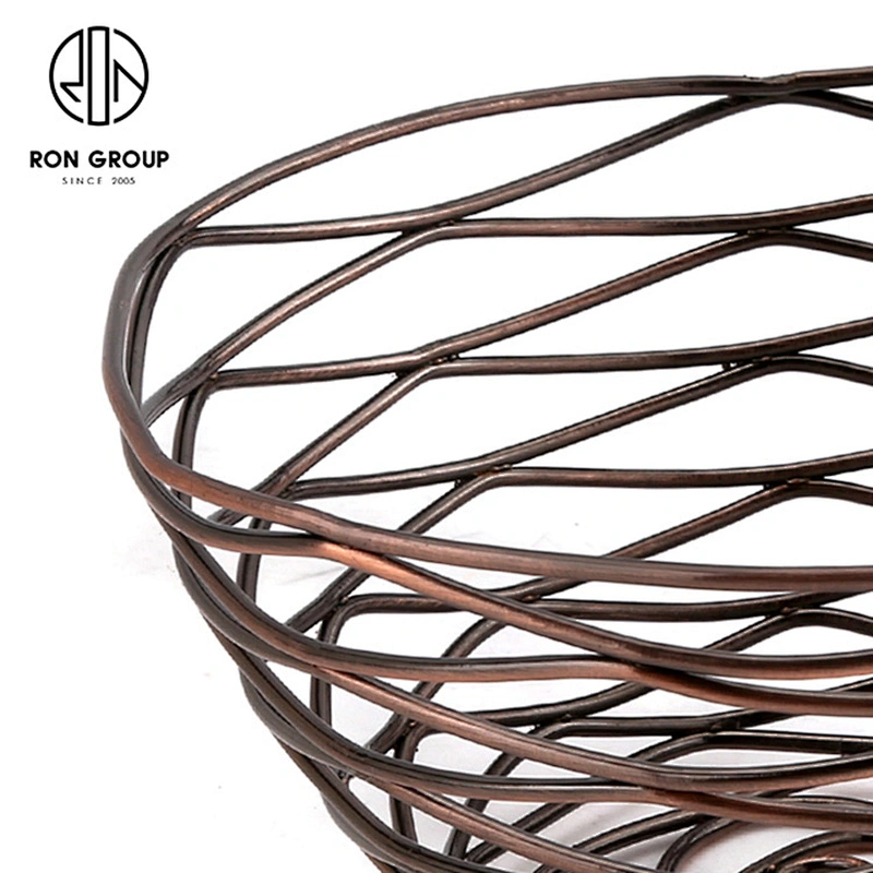 Accept Customization Restaurant Accessories Bronzed Small Size Bread Basket