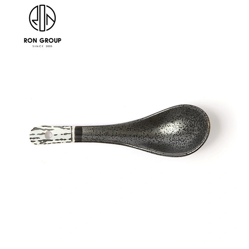 Wholesale custom logo colorful ceramic spoon  soup spoon