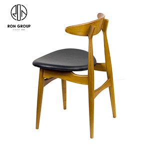 Nordic Simple Restaurant Coffee Solid Wooden Casual Dining Chair